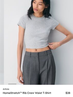 Aritzia TNA HomeStretch Rib Crew Waist T-Shirt